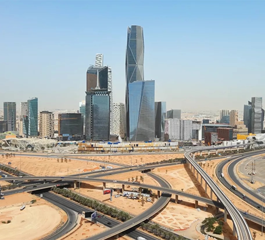 The King Abdullah Financial District (KAFD) stands as a symbol of Riyadh’s economic ambition, with Tower 1.15 rising prominently among cutting-edge skyscrapers and a network of modern highways.